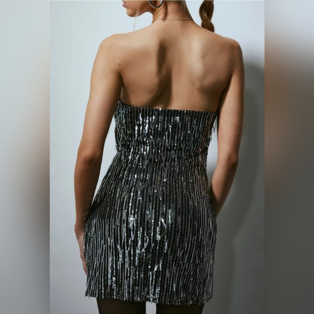 UO Drippy Sequin Strapless Mini Dress - Picture 4 of 5